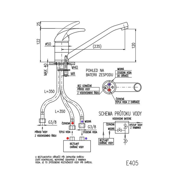 Смеситель для раковины Rav Slezak E405.5 хром